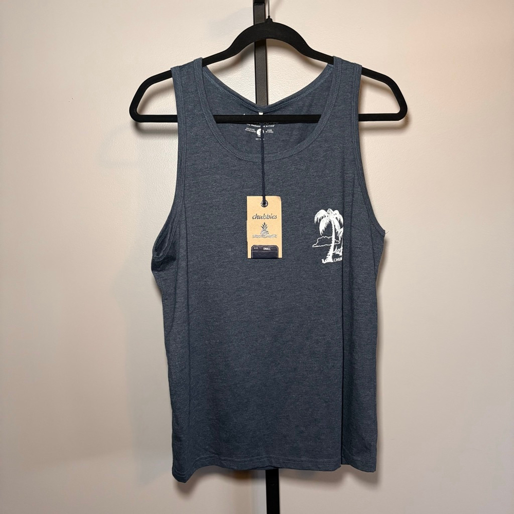 Men's Chubbies Navy "The Weekend‎ Has Arrived" Tank Top S